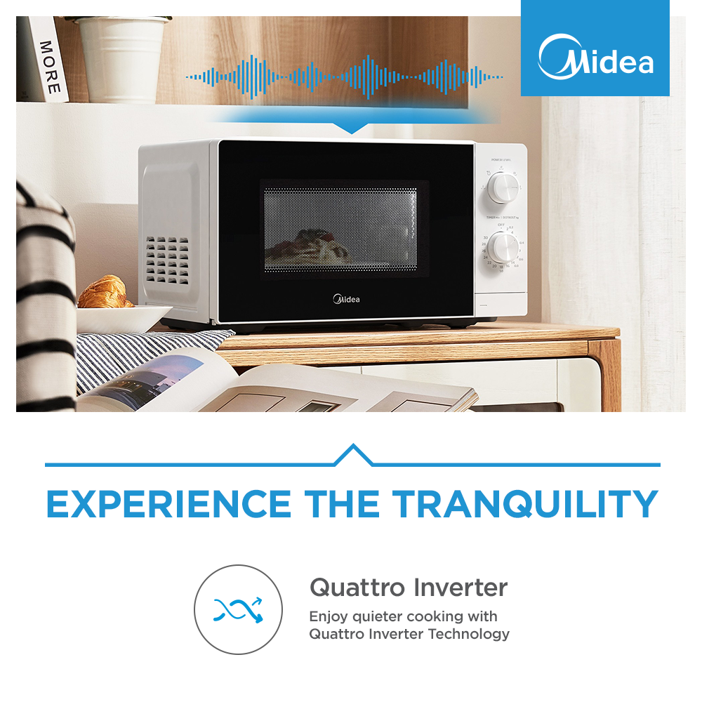 Midea 20L Manual Inverter Microwave White - Image 6