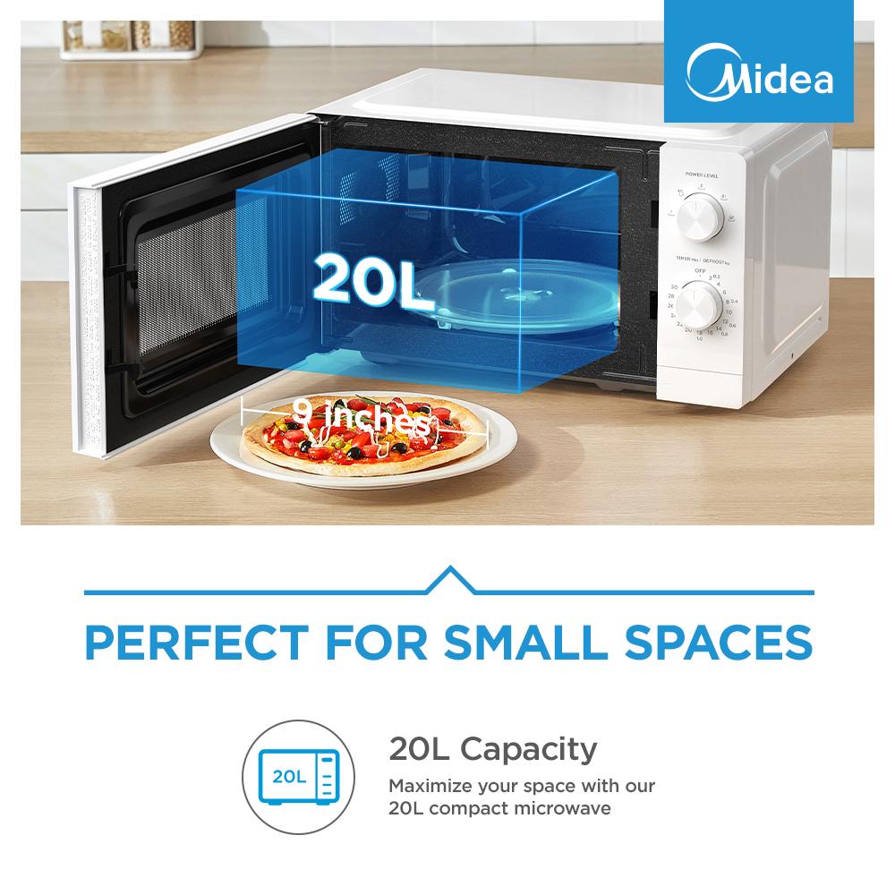 Midea 20L Manual Inverter Microwave White - Image 7