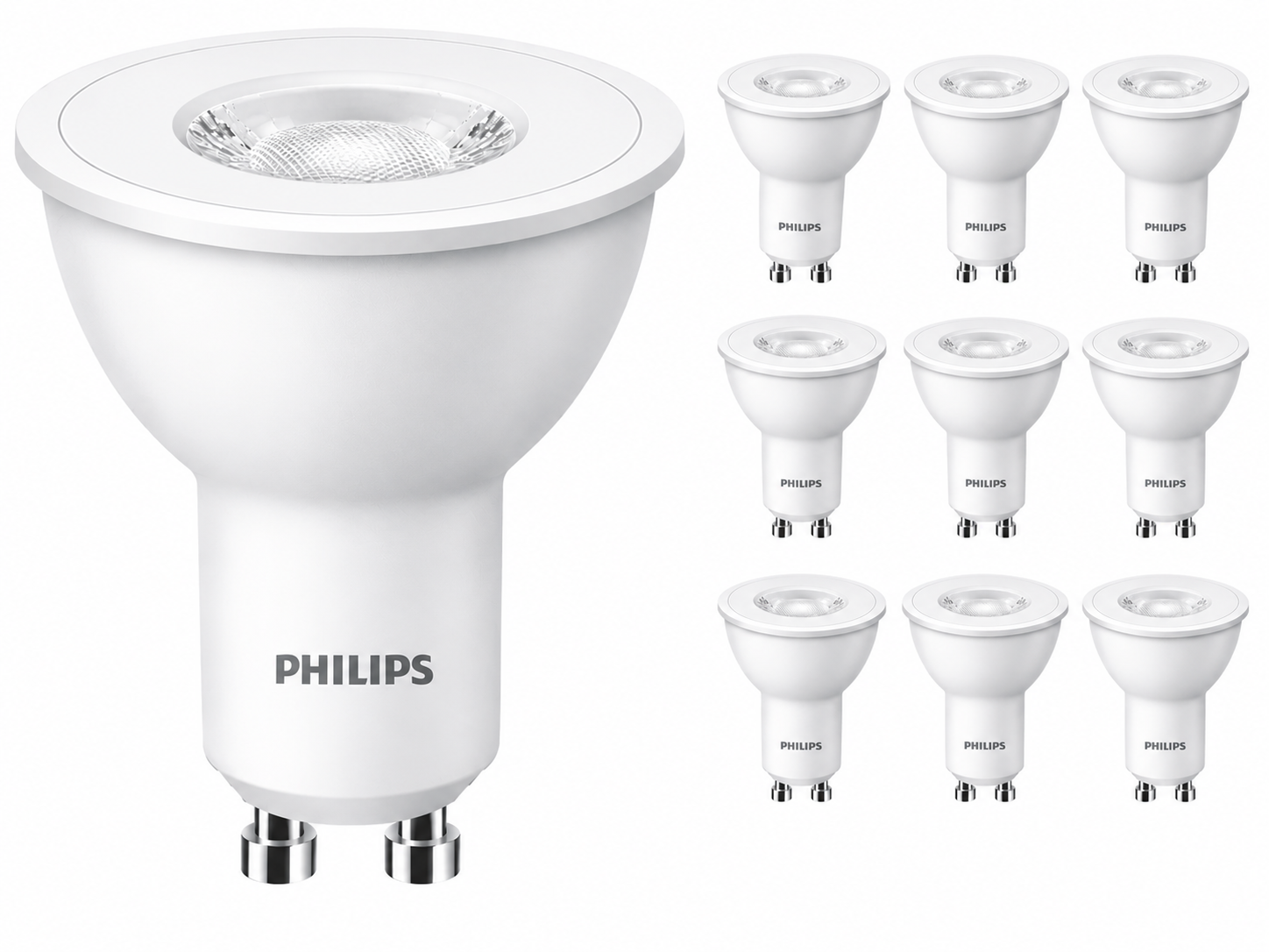 Essential LED 50W GU10 865 Cool White 36D ND- 10 Pack