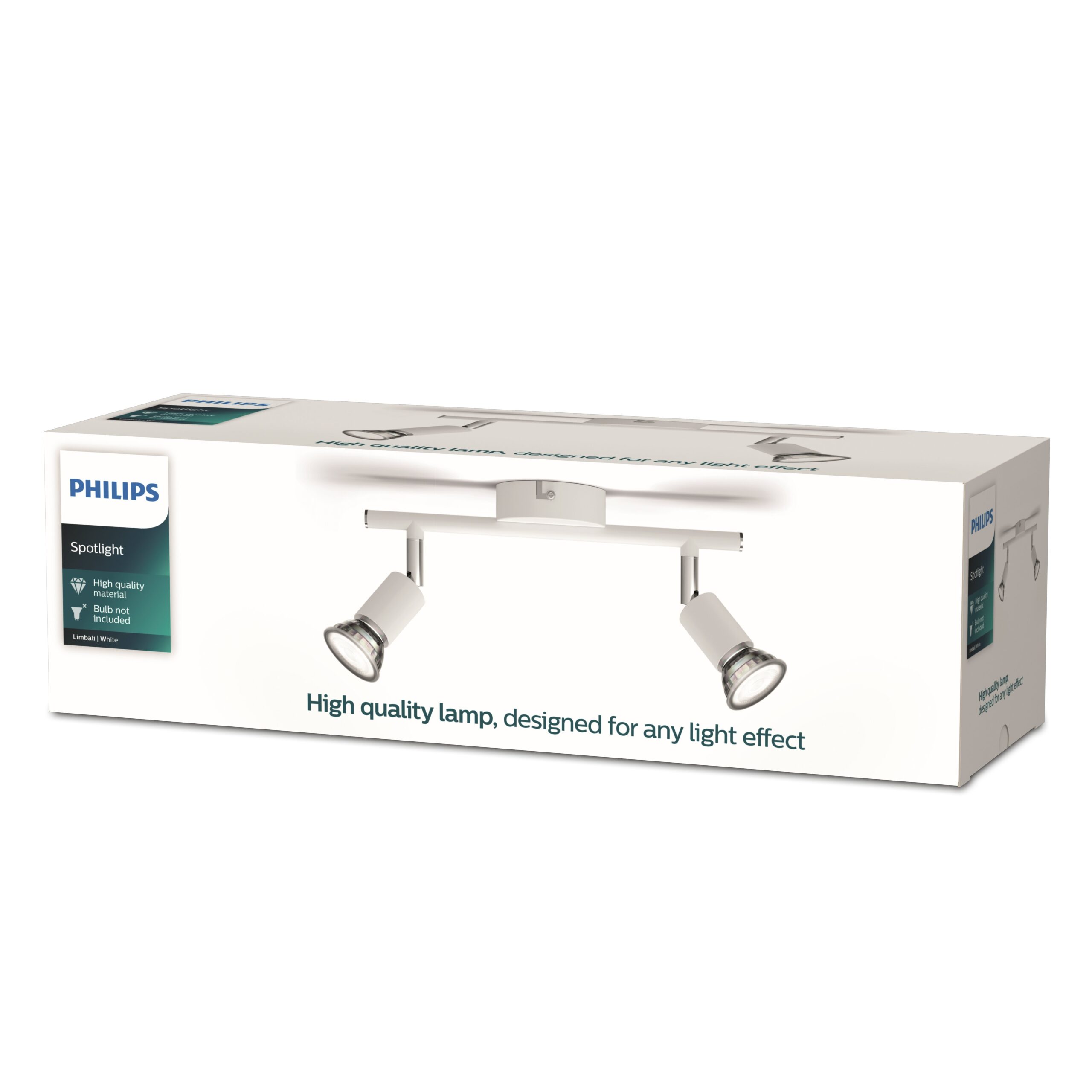 Philips Limbali Bar/Tube White 2xGU10 Build-On Spotlight