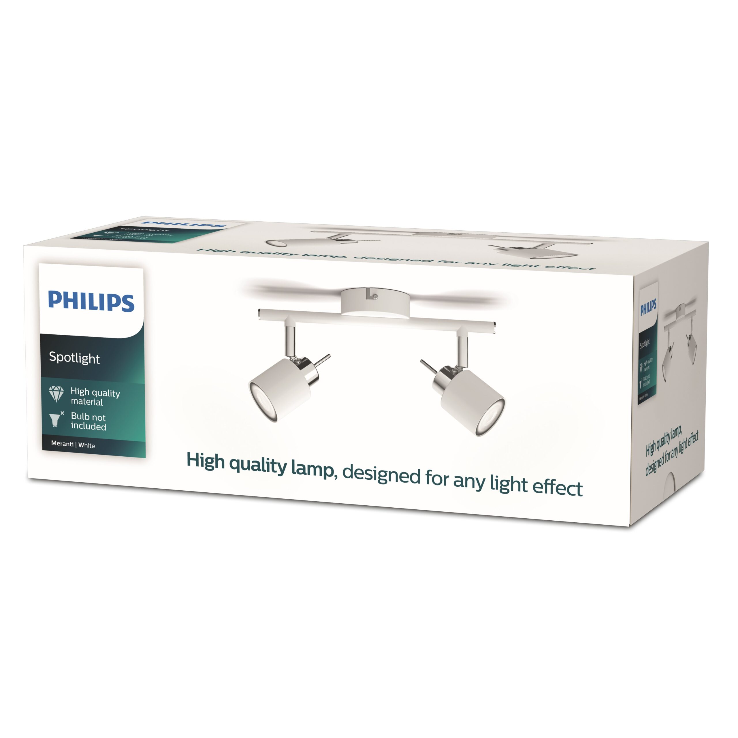 Philips Meranti Bar/Tube White 2xGU10 Build-On Spotlight