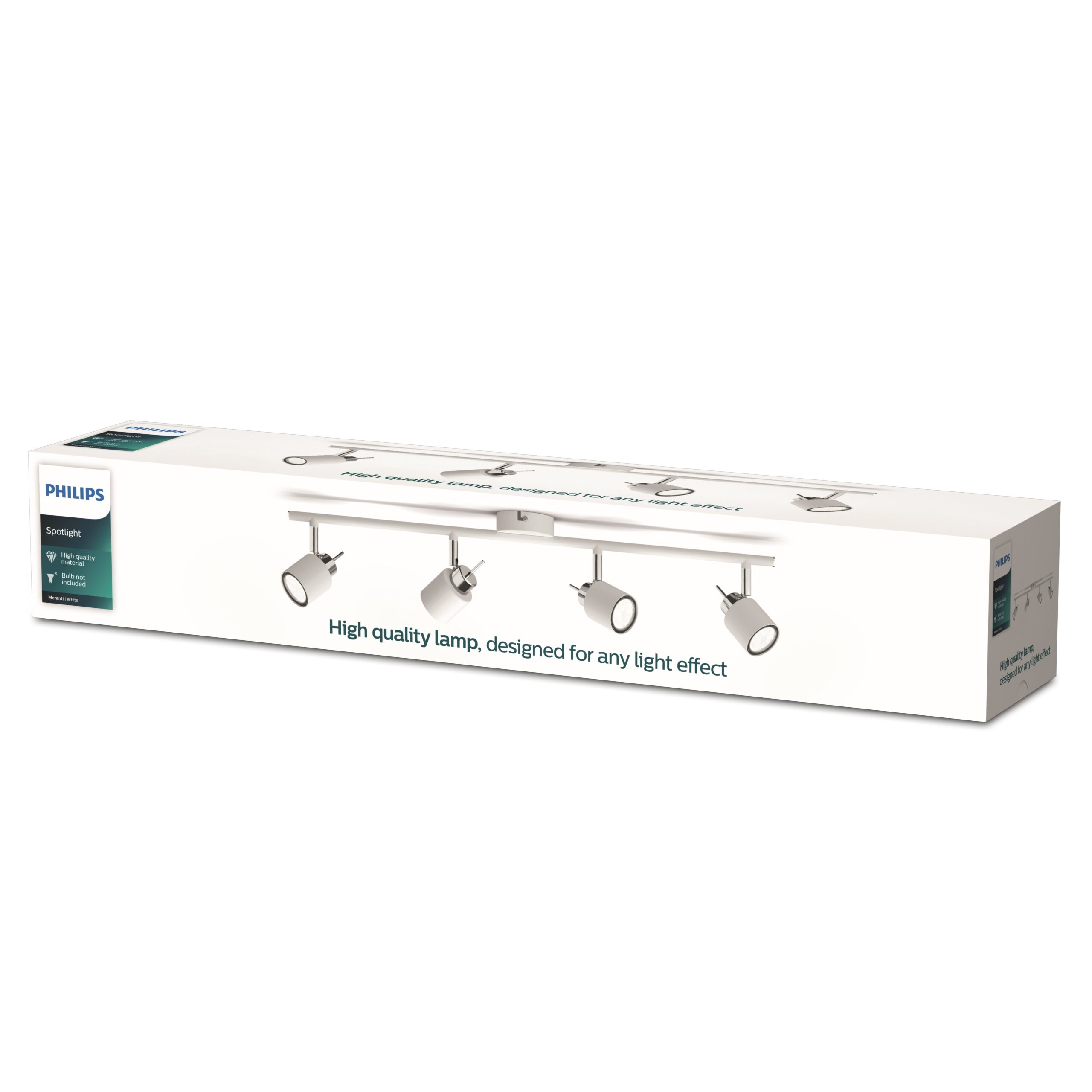 Philips Meranti Bar/Tube White 4xGU10 Build-On Spotlight