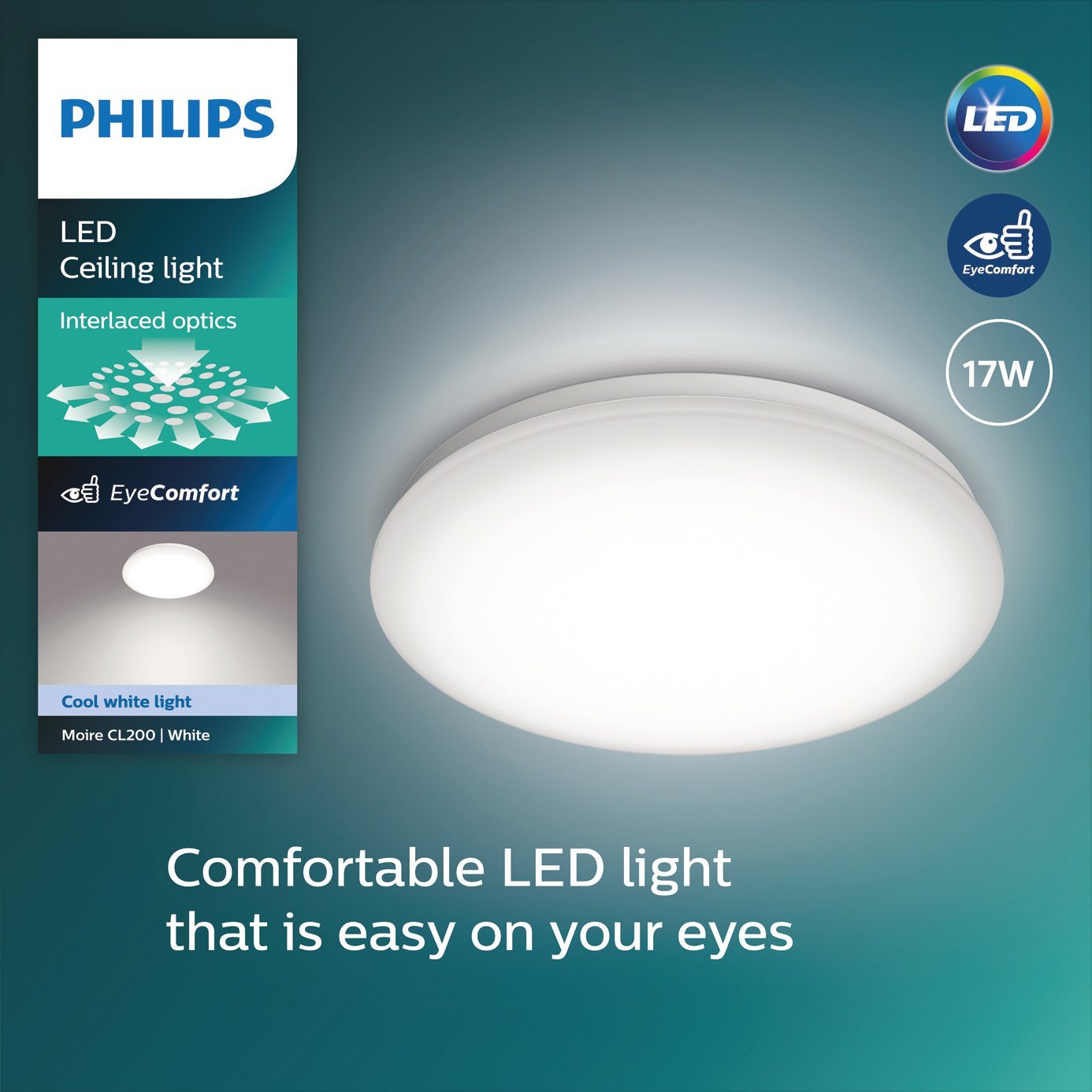 Philips Moire RD 17W 4000K Natural White LED Ceiling Light