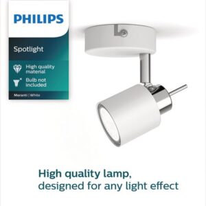 Philips Meranti Single Spot White 1xGU10 Build-On Spotlight